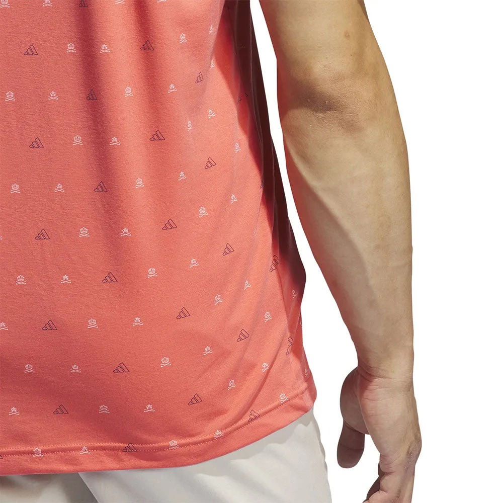 Adidas Go-To Print 2 Polo Shirt - Preloved Scarlet Lead with Style Special Offer