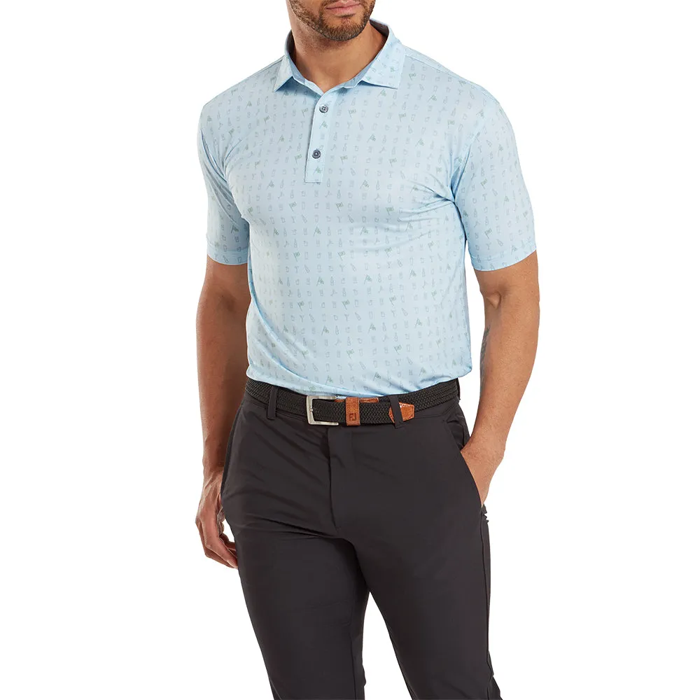 Footjoy The 19Th Hole Lisle Polo Shirt - Mist Chase What Moves You Feel the Energy