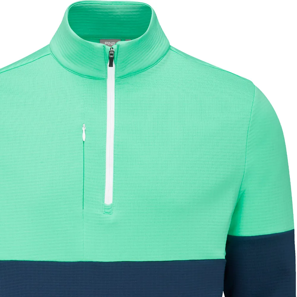 Ping Nexus 1/4 Zip Sensorwarm Pullover - Oxford Blue/Aquarius Built to Perform Hit Your Next Level