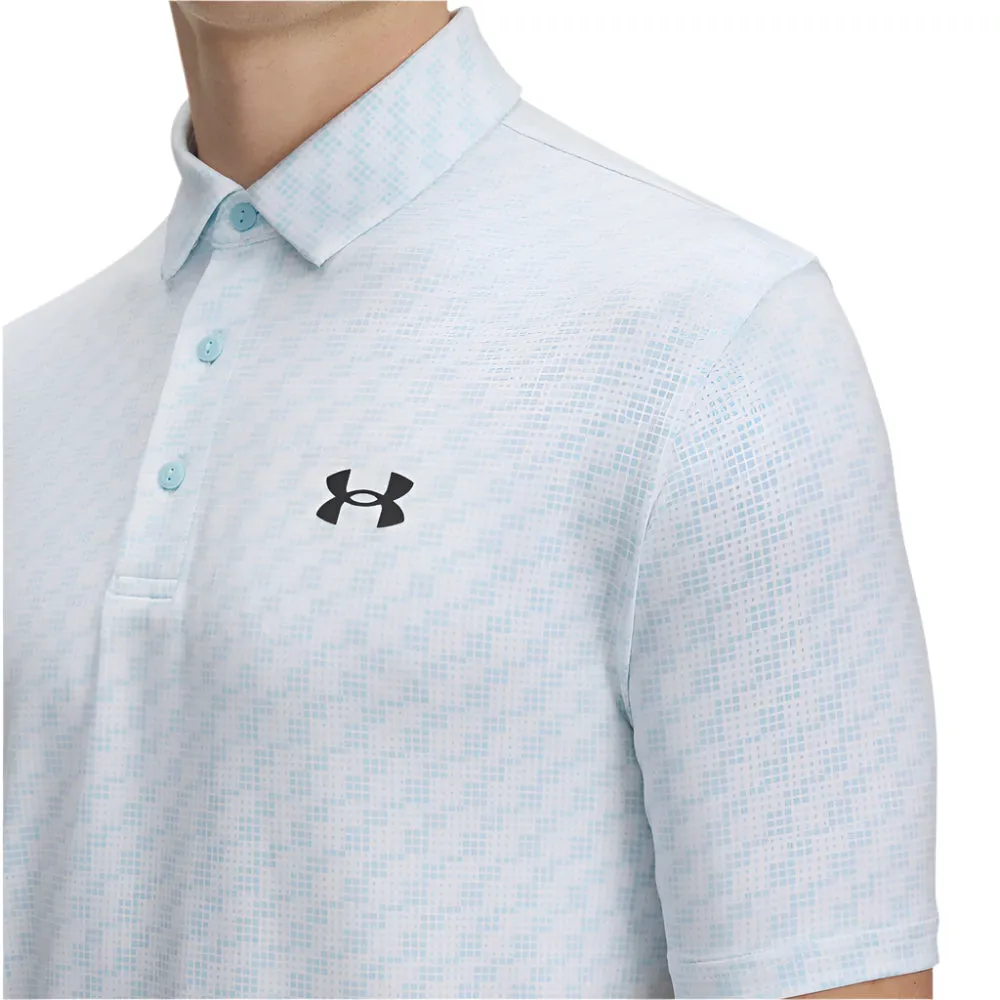 Deal Of The Century Under Armour Playoff 3.0 Printed Polo Shirt - Stream/White/Black