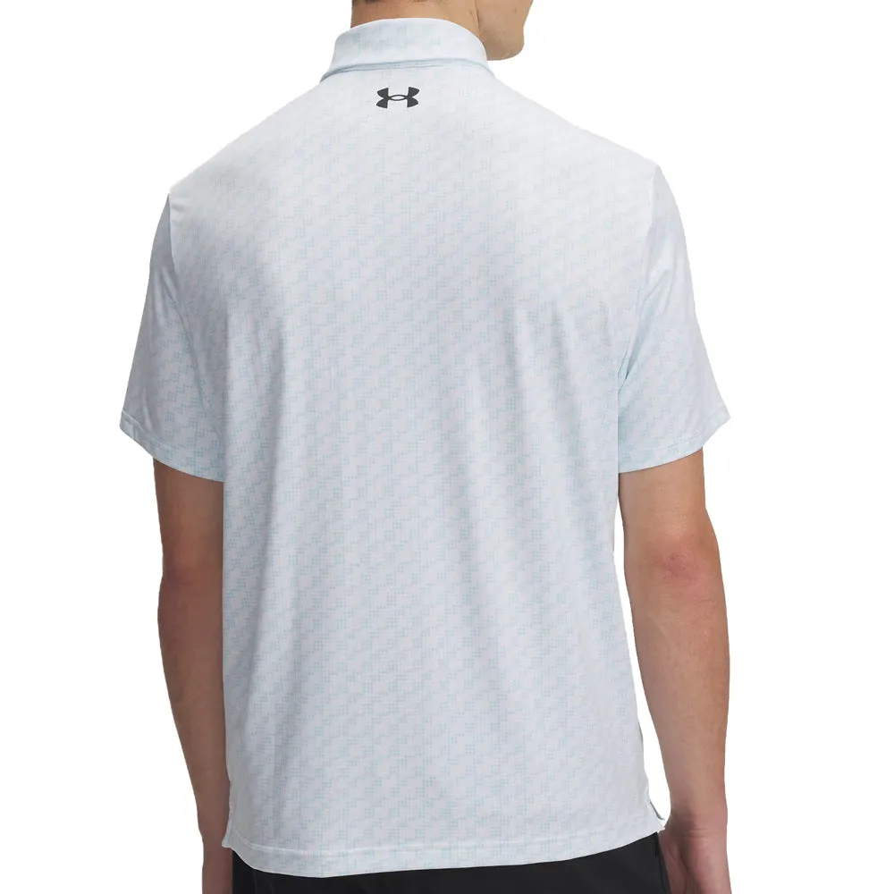 Under Armour Playoff 3.0 Printed Polo Shirt - Stream/White/Black The Fast Lane Choice