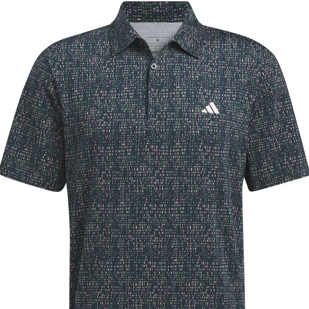 Adidas Ultimate365 Power Grid Print Polo Shirt - Collegiate Navy Great Value Define Your Own Way