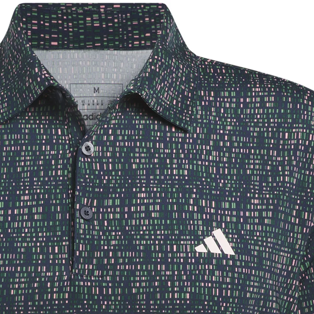 Cyber Monday Sale Adidas Ultimate365 Power Grid Print Polo Shirt - Collegiate Navy