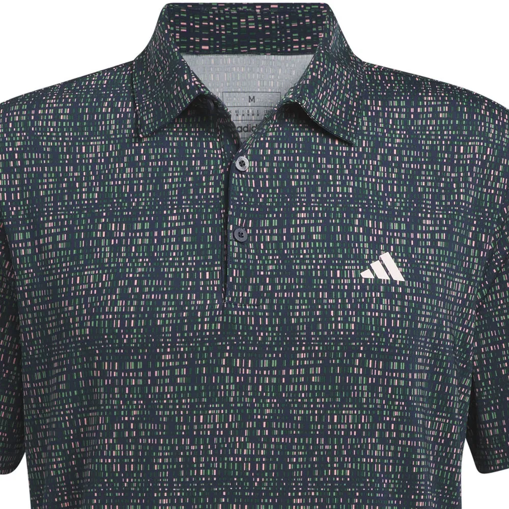 Adidas Ultimate365 Power Grid Print Polo Shirt - Collegiate Navy Memorial Day Sale Own the Vibe
