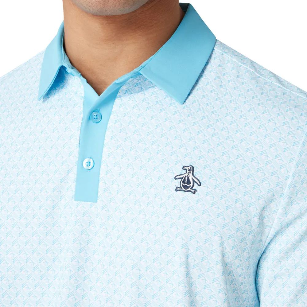 Move Like You Mean It Spring Sale Original Penguin PeteS Tee Time Polo Shirt - Blue Grotto