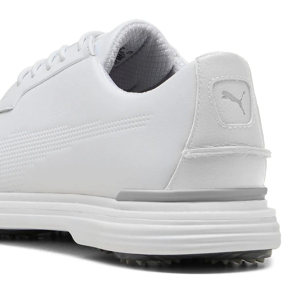 Black Friday Exclusive Puma Royale Spiked Shoes - White/Slate Sky/Ash Gray