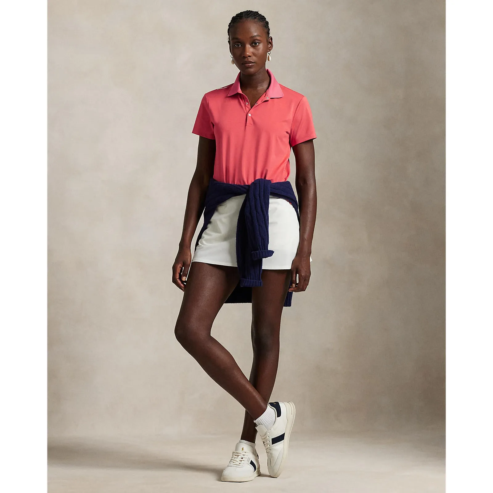 Move Beyond Ordinary Move Like You Mean It Rlx Ralph Lauren Women'S Tour Performance Golf Shirt- Red Sky