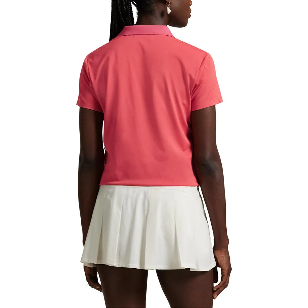 Built to Perform Style Meets Power Rlx Ralph Lauren Women'S Tour Performance Golf Shirt- Red Sky