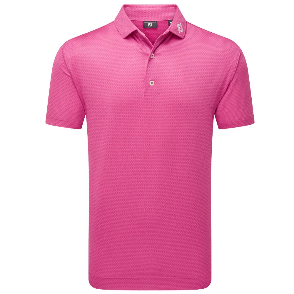 Footjoy Abacus Print Lisle Polo Shirt - Magenta Engineered for Speed