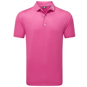 Footjoy Abacus Print Lisle Polo Shirt - Magenta Engineered for Speed