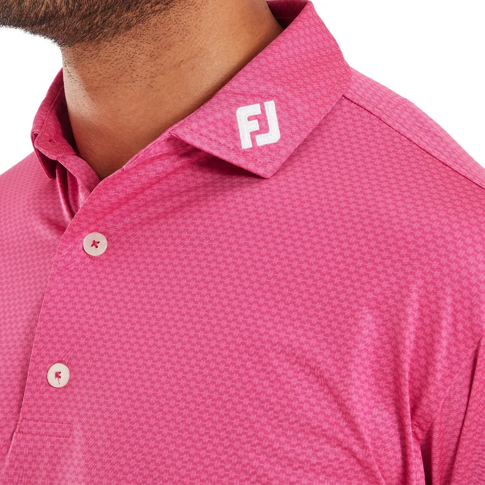 Footwear for the Fearless Footjoy Abacus Print Lisle Polo Shirt - Magenta
