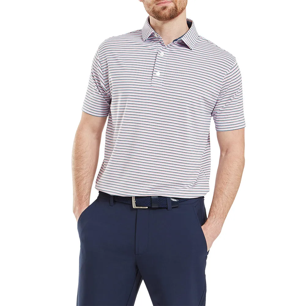 Halloween Sale Footjoy Balance Stripe Lisle Polo Shirt - Skyway