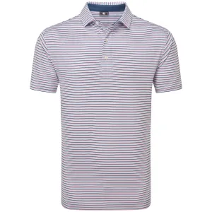 Confidence Starts Here Footjoy Balance Stripe Lisle Polo Shirt - Skyway
