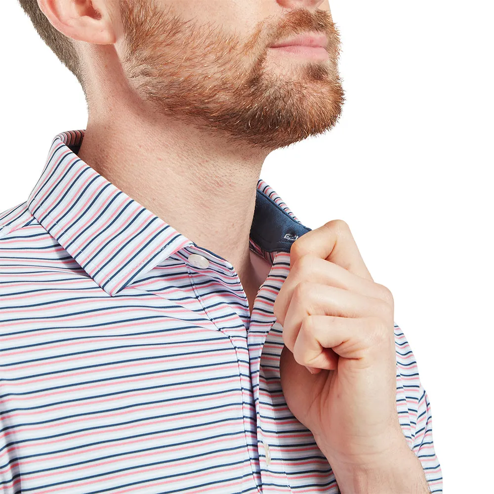 Great Value Footjoy Balance Stripe Lisle Polo Shirt - Skyway