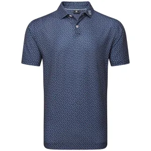 Footjoy Bounce Print Pique Polo Shirt - Dark Denim Push Beyond Limits