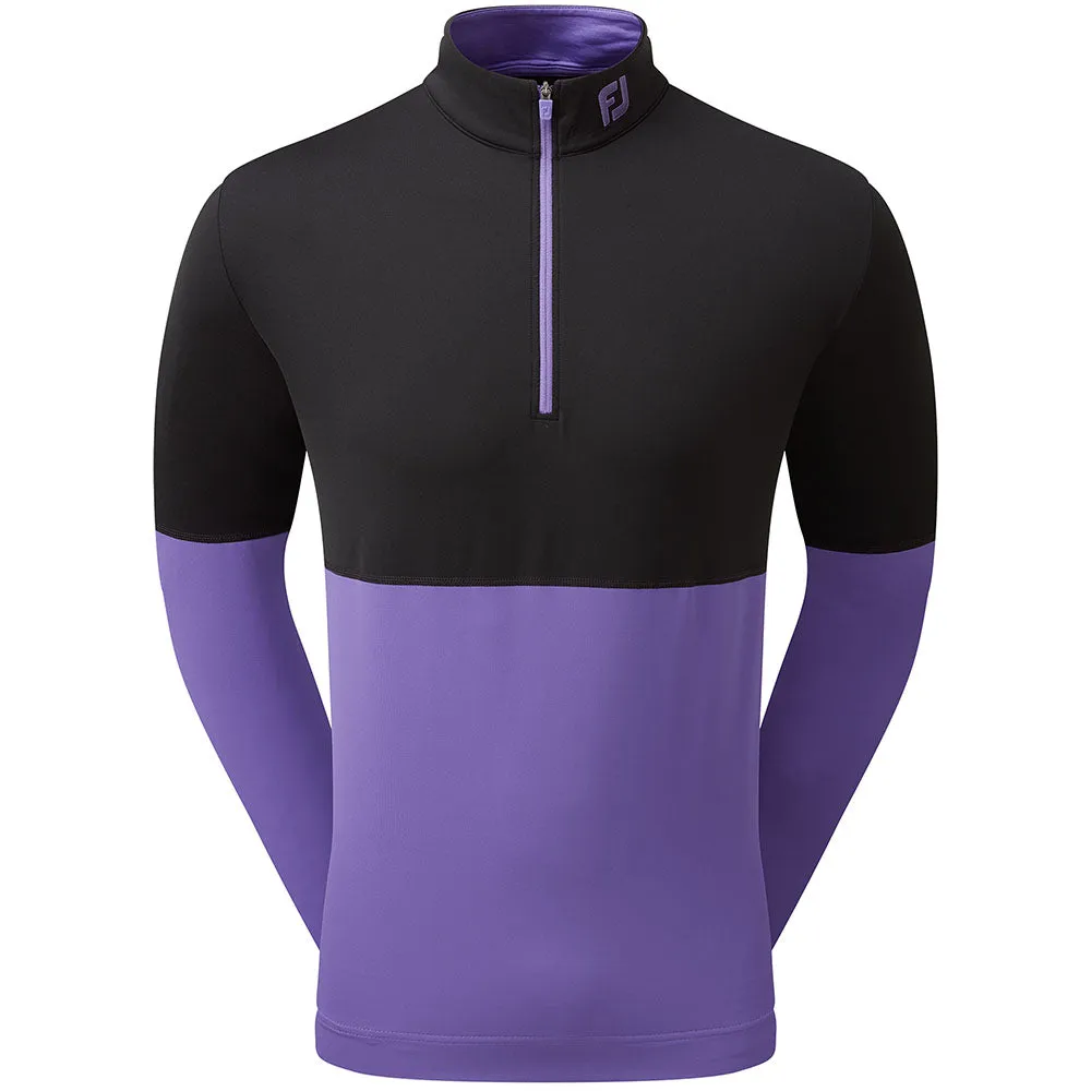 Unapologetically You Footjoy Colour Block 1/4 Zip Pullover - Black/Violet