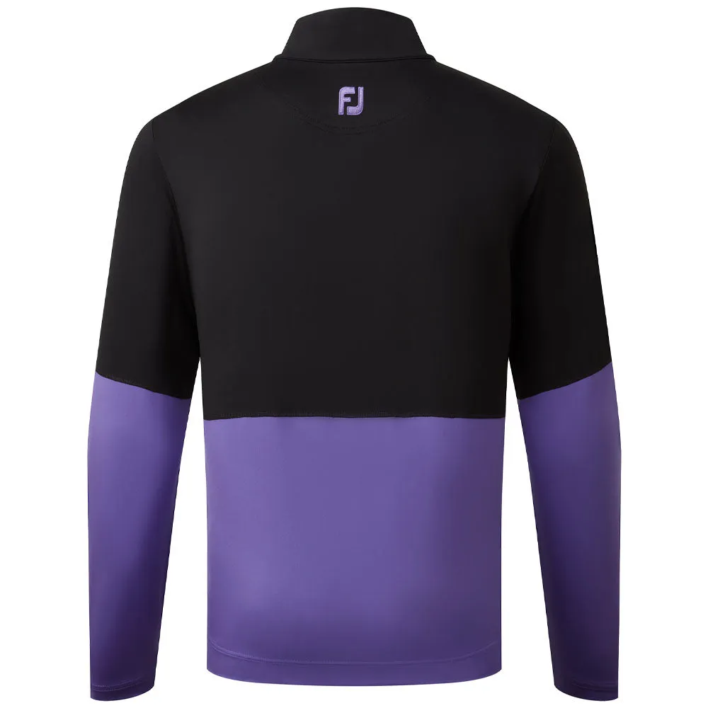 Footjoy Colour Block 1/4 Zip Pullover - Black/Violet Halloween Sale