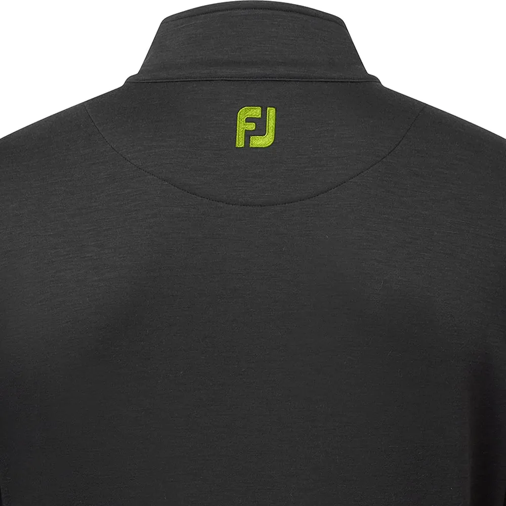 Footjoy Colour Block Full Zip Chillout Pullover - Black/Olive Redefine Classic