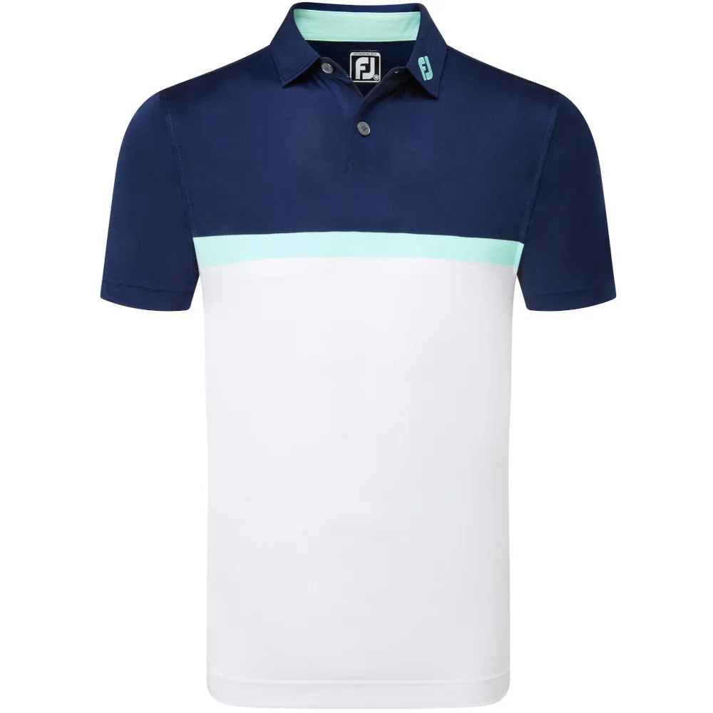 Special Offer Footjoy Colour Block Interlock Polo Shirt - White