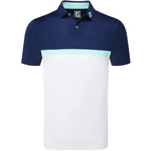 Special Offer Footjoy Colour Block Interlock Polo Shirt - White