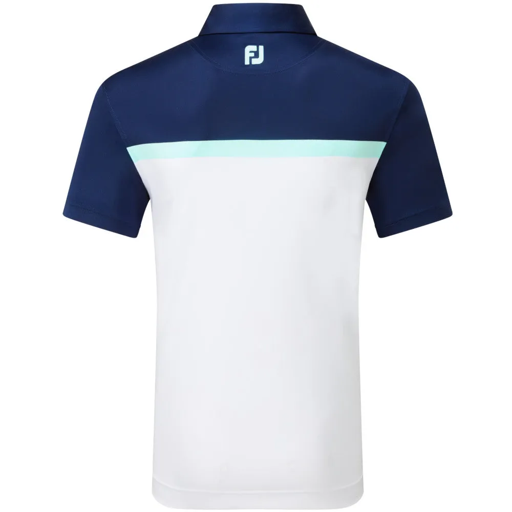Footjoy Colour Block Interlock Polo Shirt - White Autumn Sale Black Friday Sale