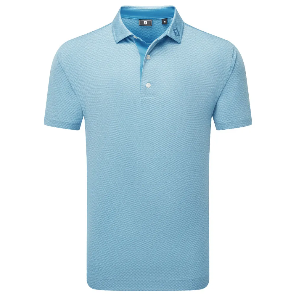 Footjoy Deco Diamond Print Lisle Polo Shirt - Air Blue/High Tide No Limits, Just Style