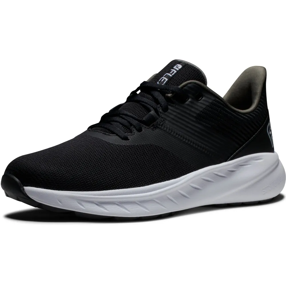 Footjoy Flex Spikeless Shoes - Black/Black/White Walk Loud