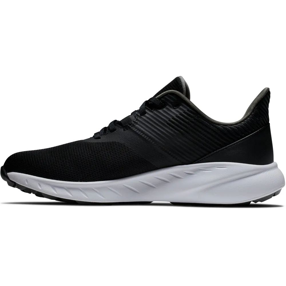 Footjoy Flex Spikeless Shoes - Black/Black/White Big Savings