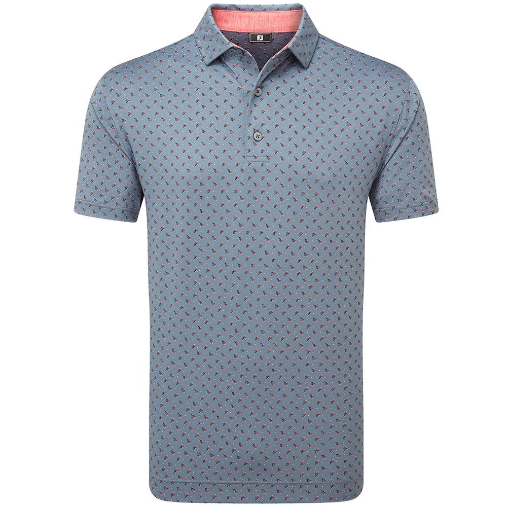 Footjoy Flower Bud Foulard Lisle Polo Shirt - Flint President's Day Sale