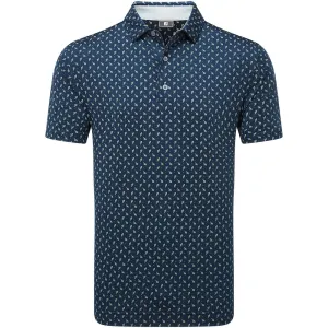 Footjoy Flower Bud Foulard Lisle Polo Shirt - Navy Mother's Day Sale Define Your Own Way