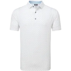 Footjoy Flower Bud Foulard Lisle Polo Shirt - White Flash Sale
