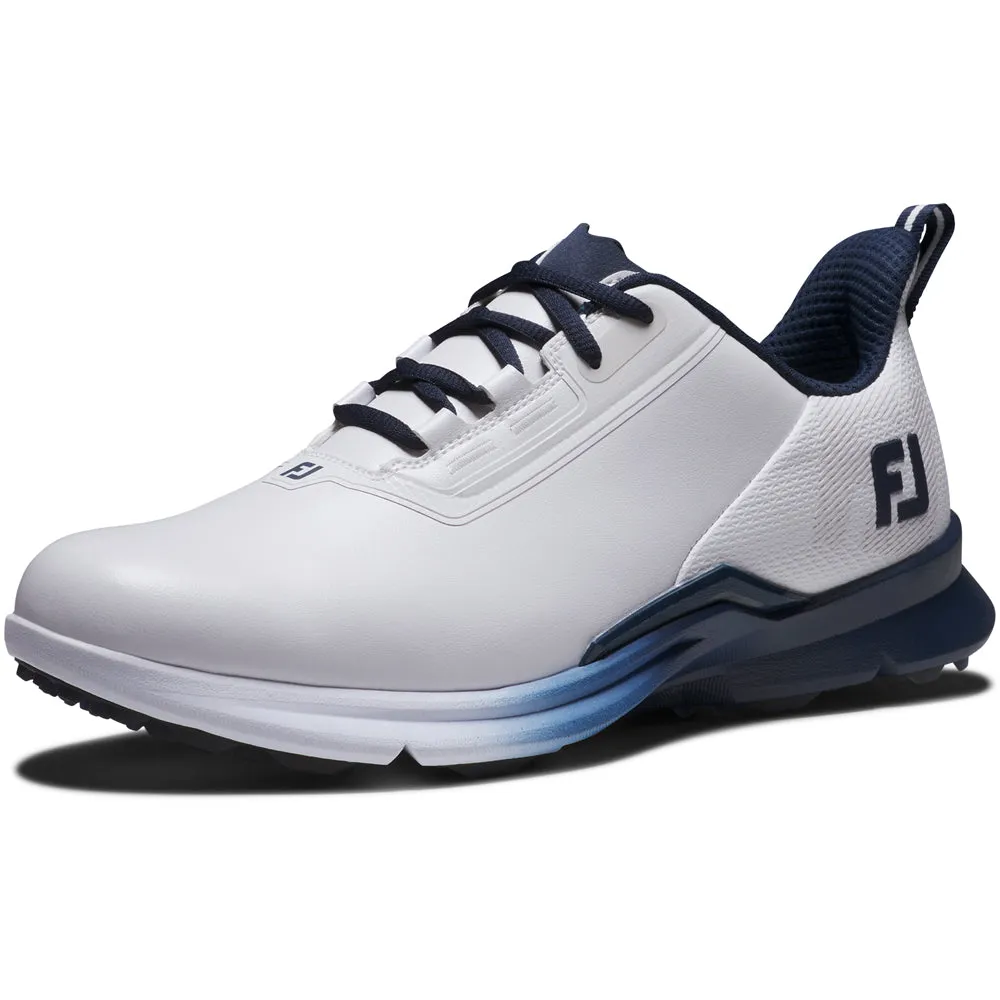 Back To School Sale Move Beyond Ordinary Footjoy Fuel Spikeless Shoes - White/Navy/Blue