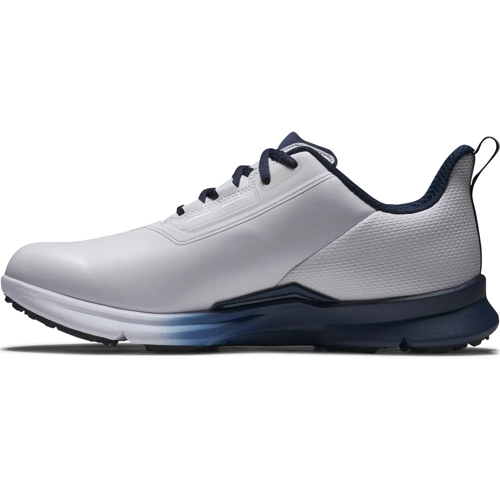 Footjoy Fuel Spikeless Shoes - White/Navy/Blue Walk Tall Walk Loud