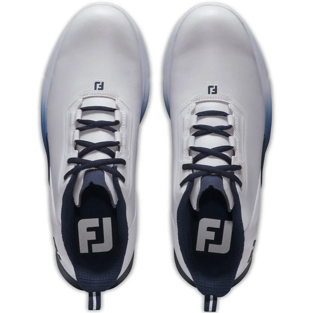 Push Beyond Limits Empower Your Journey Footjoy Fuel Spikeless Shoes - White/Navy/Blue