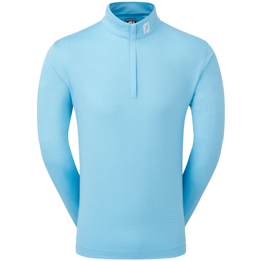 Footjoy Glen Plaid Print Chillout Pullover - Blue Sky Special Offer