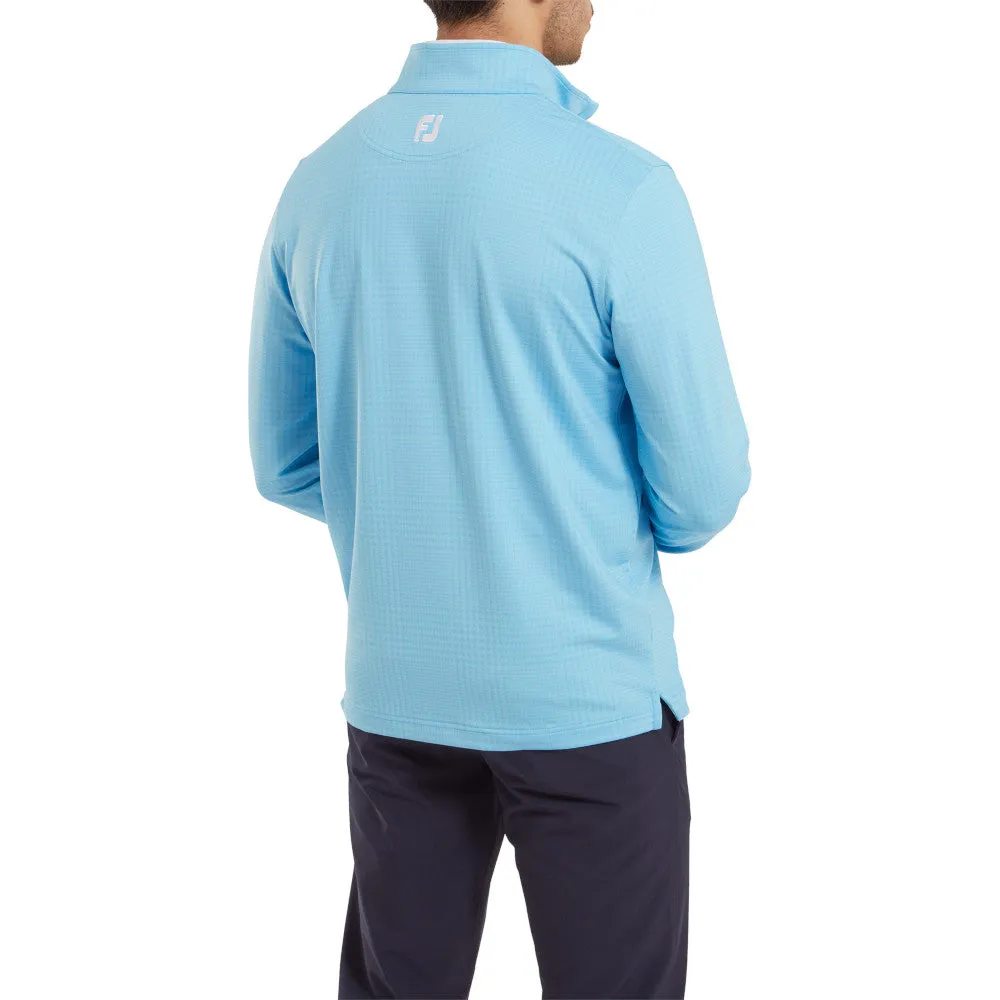 Built to Move You Footjoy Glen Plaid Print Chillout Pullover - Blue Sky
