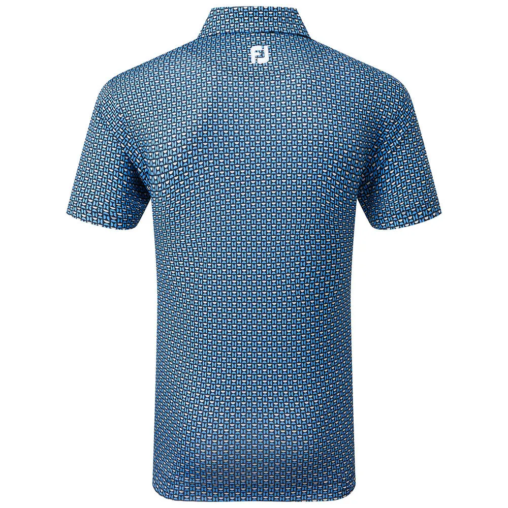Empower Your Journey Fuel Your Fire Footjoy Half Moon Geo Polo Shirt - Navy/True Blue/White/Almond