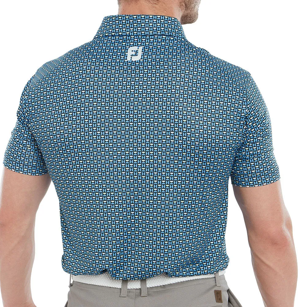 Break Boundaries Footjoy Half Moon Geo Polo Shirt - Navy/True Blue/White/Almond
