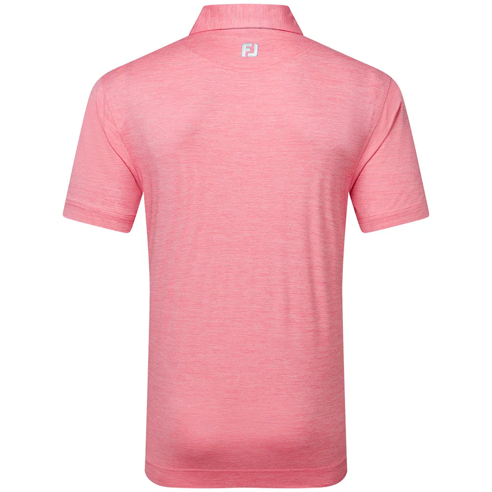 Move Like You Mean It Never Just Walk Footjoy Heather Lisle With Trim Polo Shirt - Pink Lemonade