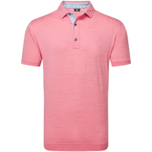 Keep Going Strong Deal Of The Century Footjoy Heather Lisle With Trim Polo Shirt - Pink Lemonade