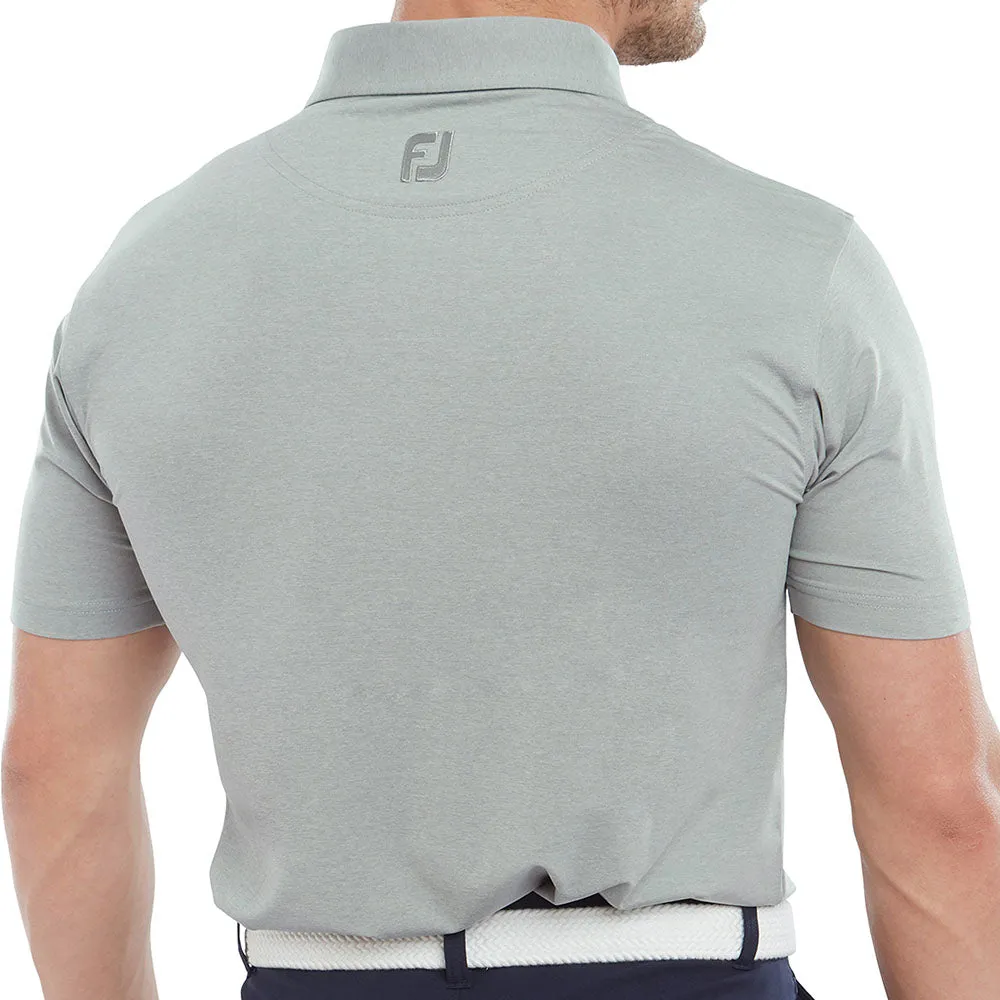 Own Every Step Footjoy Heather Self Collar Polo Shirt - Grey