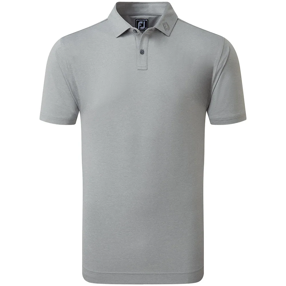 Footjoy Heather Self Collar Polo Shirt - Grey Never Just Walk