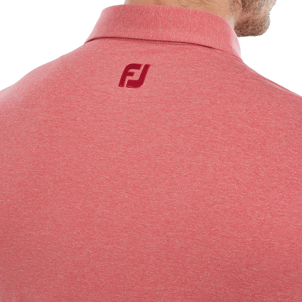 Autumn Sale Footjoy Heather Self Collar Polo Shirt - Red
