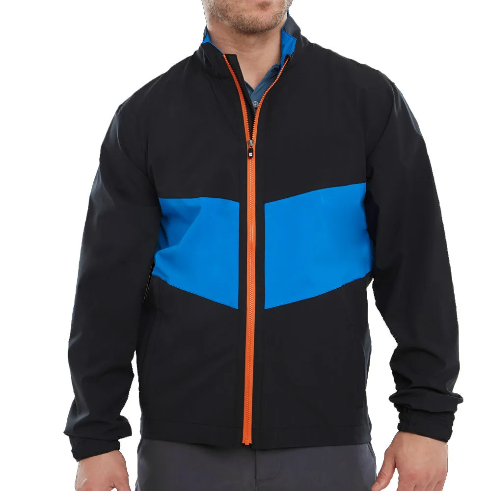 Footjoy Hydrolite Waterproof Jacket - Black/Sapphire/Orange Clearance Sale