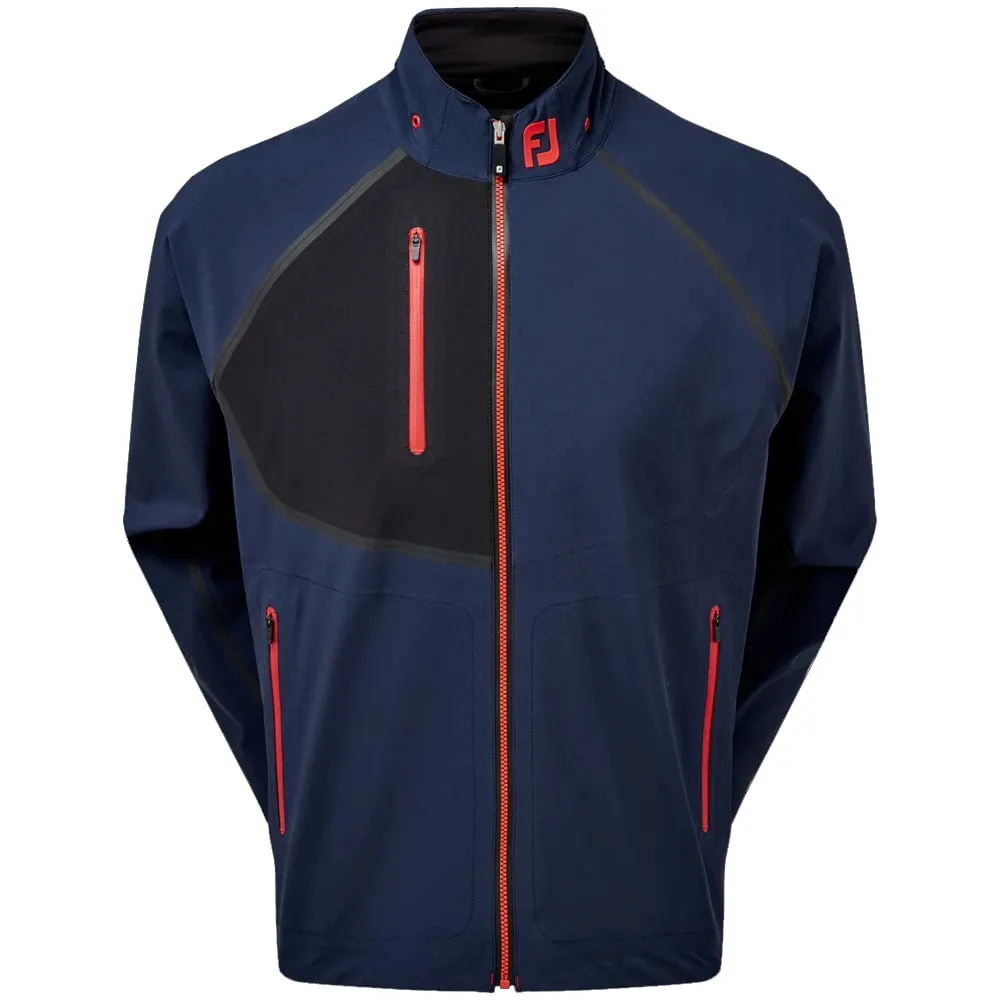 Not for the Ordinary Define Your Own Way Footjoy Hydrotour Waterproof Jacket - Navy/Black/Red