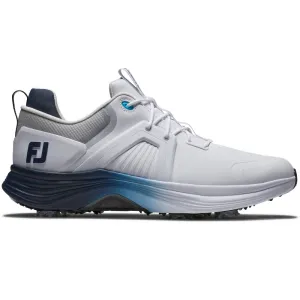 Footjoy Hyperflex Carbon Spiked Waterproof Shoes - White/Navy/Blue Biggest Sale of the Year Own the Moment