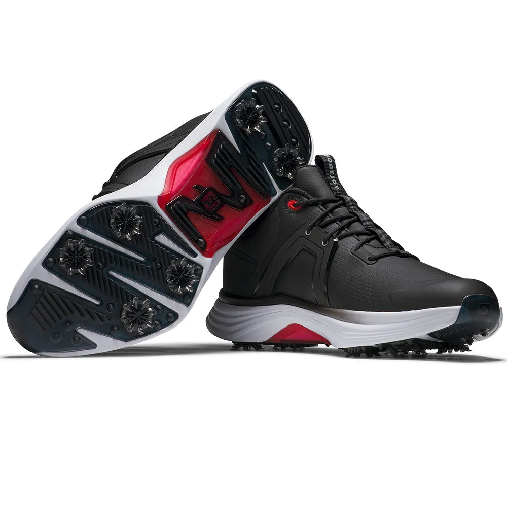 Make a Statement Push Beyond Limits Footjoy Hyperflex Spiked Waterproof Shoes - Black/White/Red