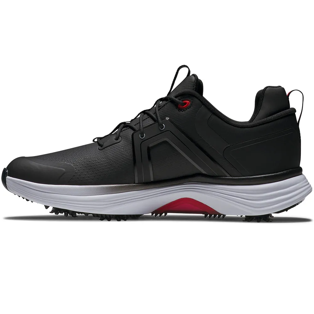 Footjoy Hyperflex Spiked Waterproof Shoes - Black/White/Red Not for the Ordinary Feel the Energy