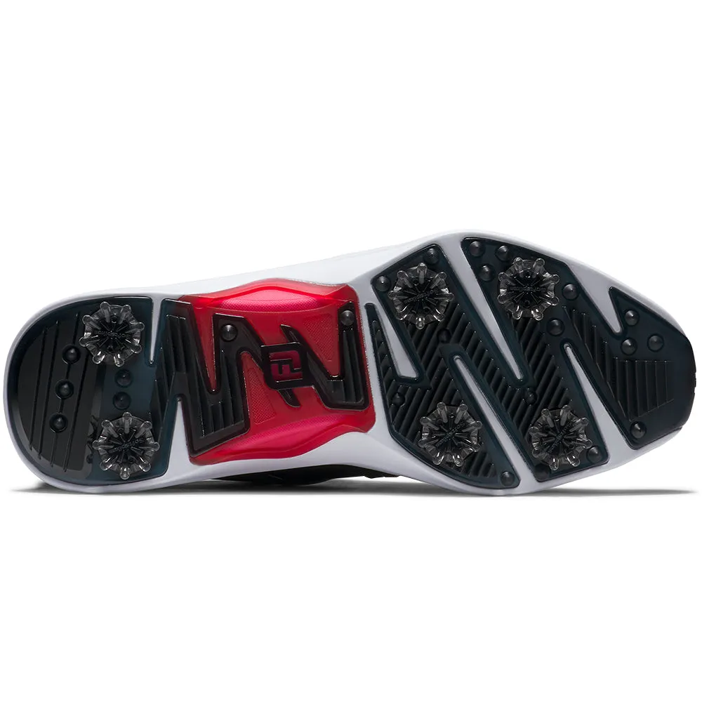 Break Boundaries Fearlessly You Footjoy Hyperflex Spiked Waterproof Shoes - Black/White/Red