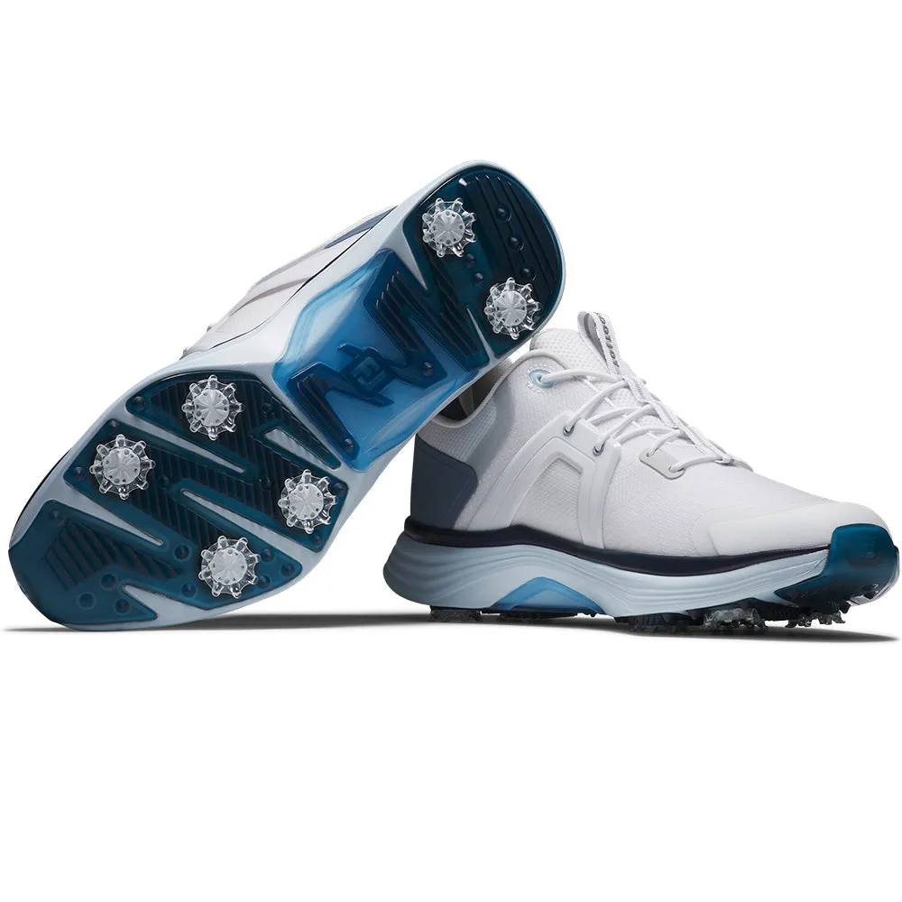 Footjoy Hyperflex Spiked Waterproof Shoes - White/Slate/Blue Hit Your Next Level